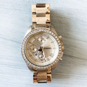 Gold Fossil Watch